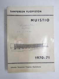 Tampereen yliopiston muistio 1967-1968 (entinen Tampereen Yhteiskunnallinen Korkeakolu) -vuosikirja opettaja-, luennoitsija sekä opiskelijatietoineen