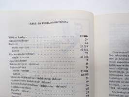 Yhteiskunnallisen korkeakolun muistio 1965-1966 (Nykyään Tampereen yliopisto) -vuosikirja opettaja-, luennoitsija sekä opiskelijatietoineen