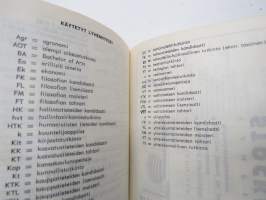 Yhteiskunnallisen korkeakolun muistio 1965-1966 (Nykyään Tampereen yliopisto) -vuosikirja opettaja-, luennoitsija sekä opiskelijatietoineen