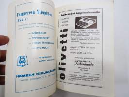 Tampereen yliopiston muistio 1967-1968 (entinen Tampereen Yhteiskunnallinen Korkeakolu) -vuosikirja opettaja-, luennoitsija sekä opiskelijatietoineen