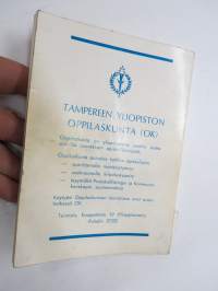 Tampereen yliopiston muistio 1967-1968 (entinen Tampereen Yhteiskunnallinen Korkeakolu) -vuosikirja opettaja-, luennoitsija sekä opiskelijatietoineen