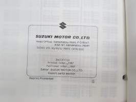 Suzuki DT5 outboard parts catalogue 1987-5, illustrations / perämoottori, varaosaluettelo räjäytyskuvineen