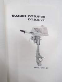 Suzuki DT3.5 outboard parts catalogue 1983-11, illustrations / perämoottori, varaosaluettelo räjäytyskuvineen