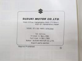 Suzuki DT3.5 outboard parts catalogue 1983-11, illustrations / perämoottori, varaosaluettelo räjäytyskuvineen