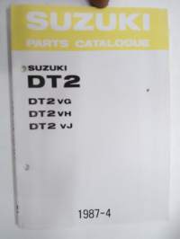 Suzuki DT2 outboard parts catalogue 1987-4, illustrations / perämoottori, varaosaluettelo räjäytyskuvineen