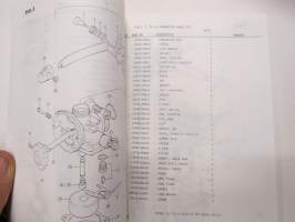 Suzuki DT2 outboard parts catalogue 1987-4, illustrations / perämoottori, varaosaluettelo räjäytyskuvineen