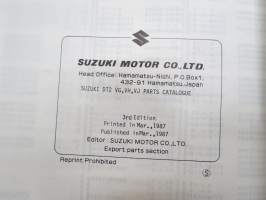 Suzuki DT2 outboard parts catalogue 1987-4, illustrations / perämoottori, varaosaluettelo räjäytyskuvineen