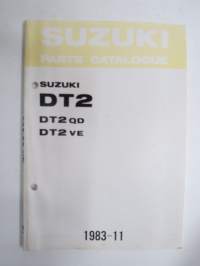 Suzuki DT2 outboard parts catalogue 1983-11, illustrations / perämoottori, varaosaluettelo räjäytyskuvineen