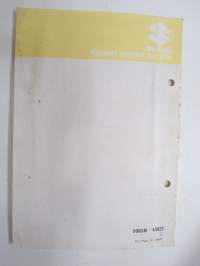 Suzuki DT2 outboard parts catalogue 1983-11, illustrations / perämoottori, varaosaluettelo räjäytyskuvineen