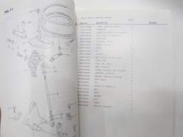 Suzuki DT40C VG outboard parts catalogue 1985-9, illustrations / perämoottori, varaosaluettelo räjäytyskuvineen
