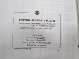 Suzuki DT55/DT65 outboard parts catalogue 1987-5, illustrations / perämoottori, varaosaluettelo räjäytyskuvineen