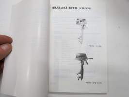 Suzuki DT6 VG outboard parts catalogue 1986-4, illustrations / perämoottori, varaosaluettelo räjäytyskuvineen