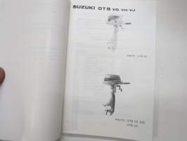 Suzuki DT8 outboard parts catalogue 1987-5, illustrations / perämoottori, varaosaluettelo räjäytyskuvineen