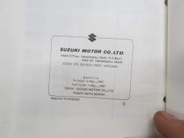 Suzuki DT8 outboard parts catalogue 1987-5, illustrations / perämoottori, varaosaluettelo räjäytyskuvineen