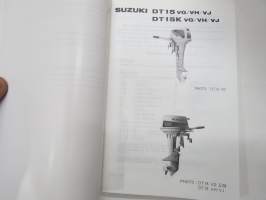 Suzuki DT15 outboard parts catalogue 1987-4, illustrations / perämoottori, varaosaluettelo räjäytyskuvineen