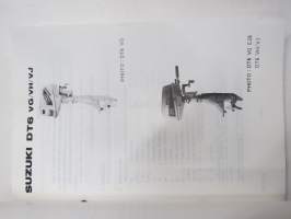 Suzuki DT6 outboard parts catalogue 1987-5, illustrations / perämoottori, varaosaluettelo räjäytyskuvineen
