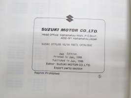 Suzuki DT75/DT85 outboard parts catalogue 1986-6, illustrations / perämoottori, varaosaluettelo räjäytyskuvineen