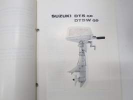 Suzuki DT5 QD outboard parts catalogue 1982, illustrations / perämoottori, varaosaluettelo räjäytyskuvineen