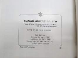 Suzuki DT5 QD outboard parts catalogue 1982, illustrations / perämoottori, varaosaluettelo räjäytyskuvineen