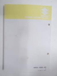 Suzuki DT40C outboard parts catalogue 1987-8, illustrations / perämoottori, varaosaluettelo räjäytyskuvineen