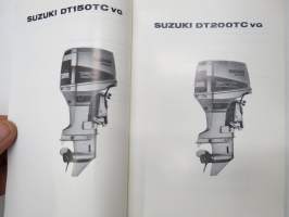 Suzuki DT150/DT200 outboard parts catalogue 1983-11, illustrations / perämoottori, varaosaluettelo räjäytyskuvineen