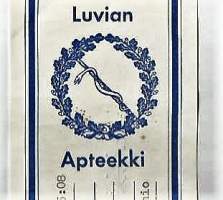 Luvian  Apteekki  , resepti  signatuuri  1973