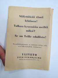 Yliveto - Jalkinekorjaamo - Merimiehenkatu 20, Helsinki -esite