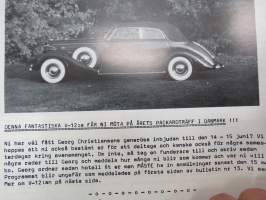 Nordic Packard Owners Club - Bulletin nrs 6 (1972), nr 9 (1973), nr 10 (1974), nr 11 (1974), nr 12 (1974), nr 13 (1975), nr 14 (1975) total 6 issues -yhteensä 6 kpl