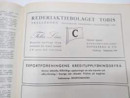 Svensk Utrikeshandel 1947 nr 15, ruotsalainen ulkomaankaupan lehti - Sveriges Allmänna Exportförening -julkaisu