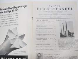 Svensk Utrikeshandel 1946 nr 15, ruotsalainen ulkomaankaupan lehti - Sveriges Allmänna Exportförening -julkaisu