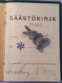 Helsingin Suomalainen Säästöpankki - säästökirja N:o 70465, tili avattu 1941