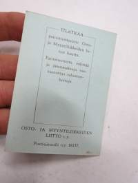 Osto- ja Myyntiliikkeiden Liitto ry -jäsenkortti / membership card