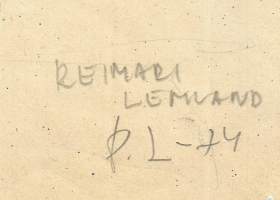 Pekka Laiho, lyijykynäpiirros &quot;Reimari Lemland -74&quot; sign 30x21 cm
