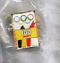100 years  olympia pinssi - pinssi rintamerkki / avaamaton pakkaus