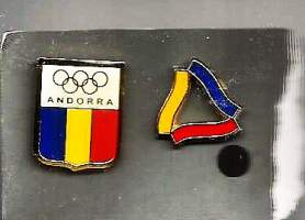 Andorra  olympia pinssi - pinssi rintamerkki käyttämätön 2 kpl