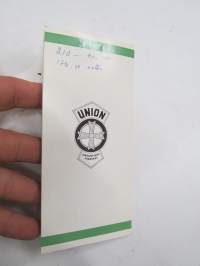 Union polkupyörä, Kesko Oy, 2.7.1970 -takuukortti + Nokia Oy rengastakuu