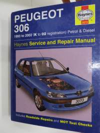 Peugeot 306 1993 to 20002 (K to 02 registration) Petrol &amp; Diesel - Haynes Service and Repair Manual -korjausopas, englanninkielinen