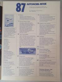 Automobil Revue - 1987 Katalog der Automobil Revue