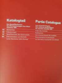 Automobil Revue - 1987 Katalog der Automobil Revue