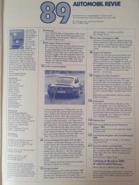 Automobil Revue &#039;89 - 1989 Katalog der Automobil Revue