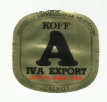 Koff A IV A Export  -  olutetiketti