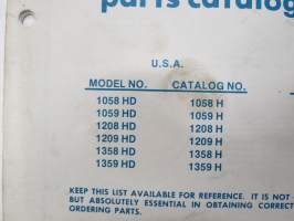 Chrysler Outboard 105, 120, 135 hp parts catalog / varaosaluettelo, englanninkielinen