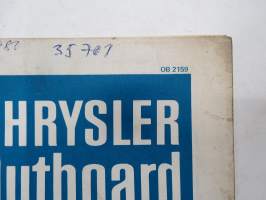 Chrysler Outboard 35 hp Hand start / alternator electric parts catalog / perämoottori varaosaluettelo, englanninkielinen