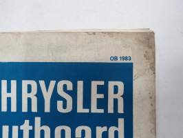Chrysler Outboard 25 hp Manual tiller, Electric start / alternator electric, parts catalog / perämoottori varaosaluettelo, englanninkielinen