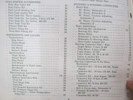 OMC Accessories parts book 1976 perämoottorivalmistajan tarvikkeiden luettelo / varaosaluettelo, englanninkielinen
