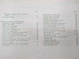 OMC Accessories parts book 1976 perämoottorivalmistajan tarvikkeiden luettelo / varaosaluettelo, englanninkielinen