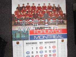 Club De Hockey Canadien 1970-1971 / Forum De Montreal / 1971-1972 -kalenteri / juliste (42x46 cm)