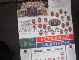 Club De Hockey Canadien 1970-1971 / Forum De Montreal / 1971-1972 -kalenteri / juliste (42x46 cm)