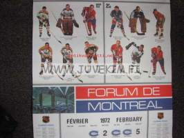 Club De Hockey Canadien 1970-1971 / Forum De Montreal / 1971-1972 -kalenteri / juliste (42x46 cm)