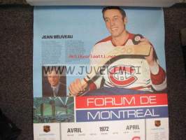 Club De Hockey Canadien 1970-1971 / Forum De Montreal / 1971-1972 -kalenteri / juliste (42x46 cm)